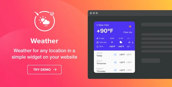 Weather Forecast – WordPress Weather Plugin